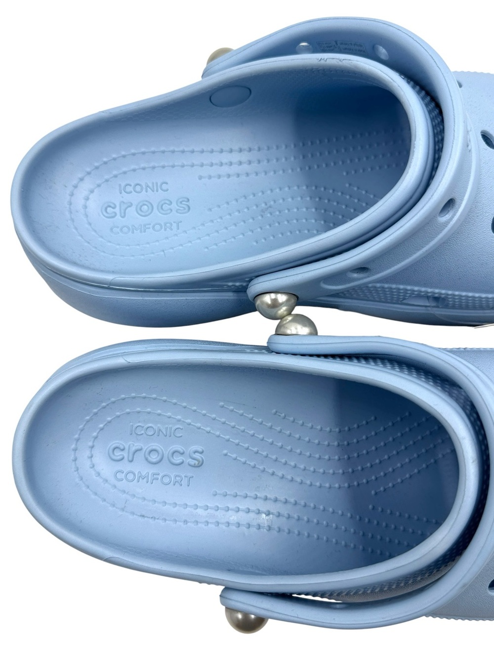 NWT Crocs Classic Platform Pearl Clogs Women’s Size 9 - Picture 5 of 16